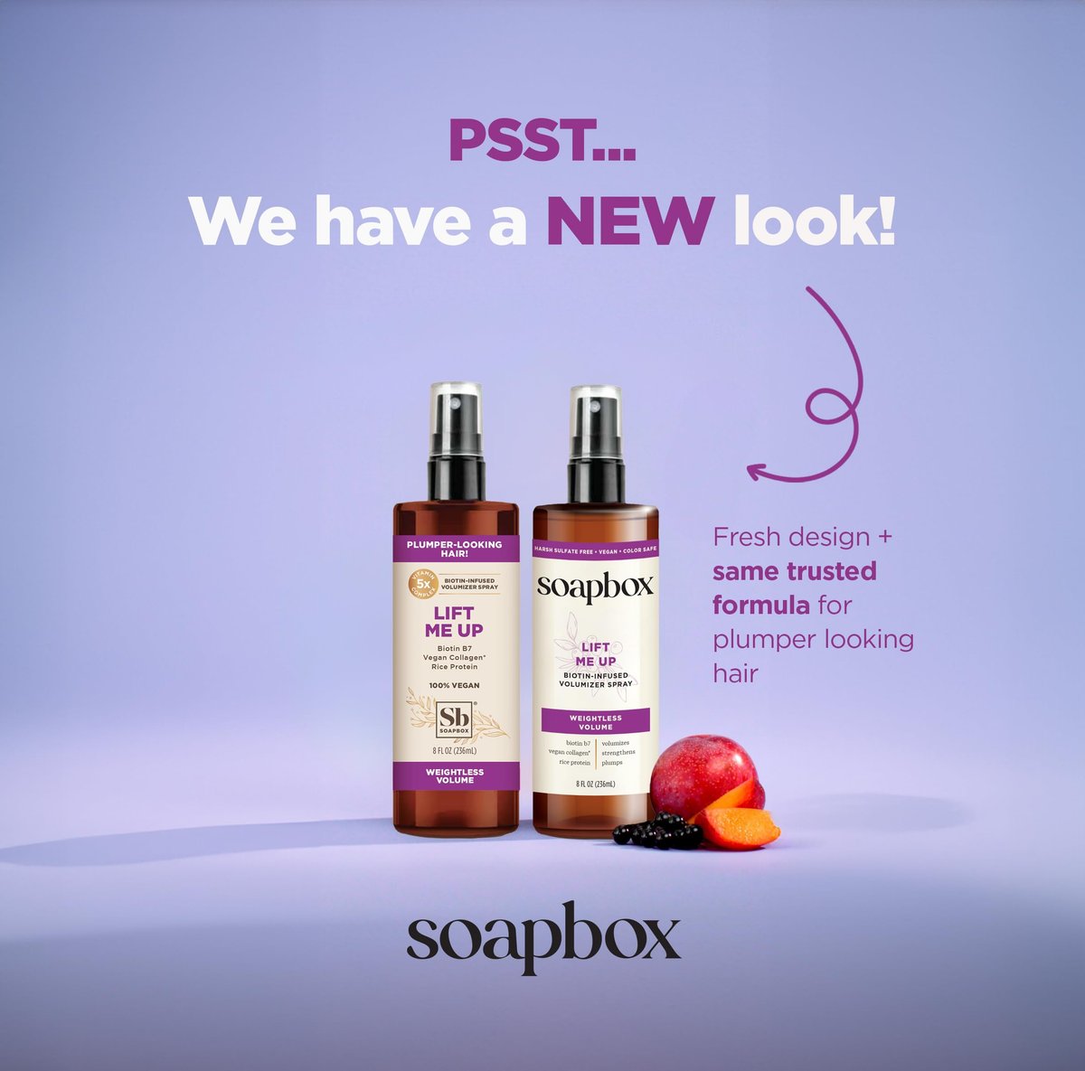Soapbox Lift Me Up Volumizing Hair Treatment - Lightweight Volumizing Hairspray with Biotin, 8 oz - görsel 5