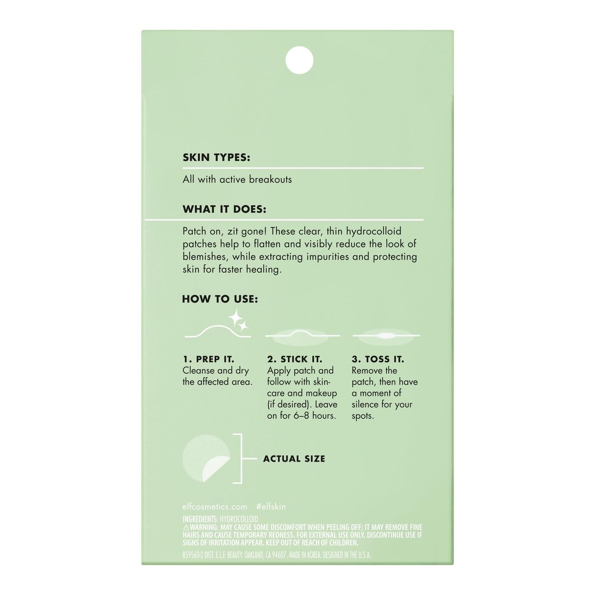 e.l.f. SKIN Blemish Breakthrough Stick It To Zits Pimple Patches - 36 Patches, Vegan & Cruelty-Free - görsel 11