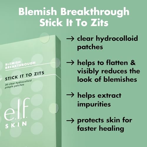 e.l.f. SKIN Blemish Breakthrough Stick It To Zits Pimple Patches - 36 Patches, Vegan & Cruelty-Free - görsel 4