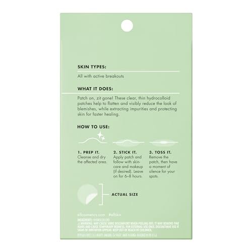 e.l.f. SKIN Blemish Breakthrough Stick It To Zits Pimple Patches - 36 Patches, Vegan & Cruelty-Free - görsel 12