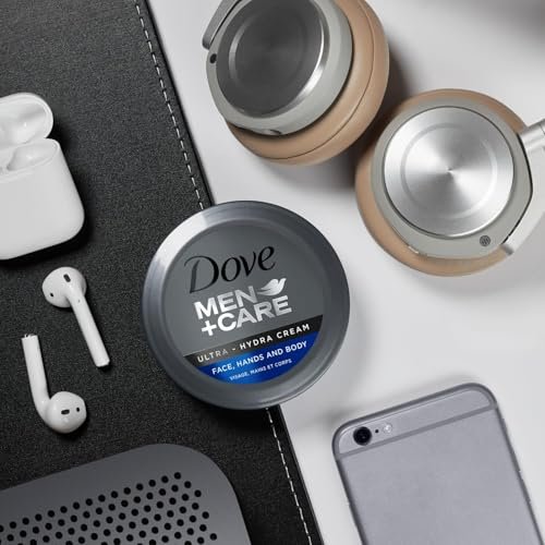 Dove Men+Care Ultra Hydra Cream Lotion, 3-in-1 Advanced Skin Care for Men, Face Cream, Hand & Body Lotion for Dry Skin, 2.53 Fl Oz (Pack of 12) Avelisse