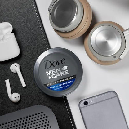 Dove Men+Care Ultra Hydra Cream Lotion, 3-in-1 Advanced Skin Care for Men, Face Cream, Hand & Body Lotion for Dry Skin, 2.53 Fl Oz (Pack of 12) Avelisse