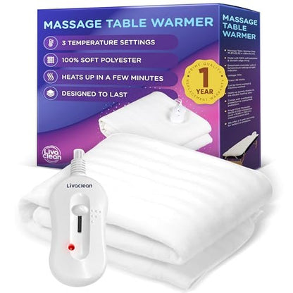 LivaClean Massage Table Warmer Heating Pad Blanket - 3 Temperature Settings, 70.8" x 29.5" Electric Heated Blanket for Spa, Beauty & Massage Therapy Avelisse
