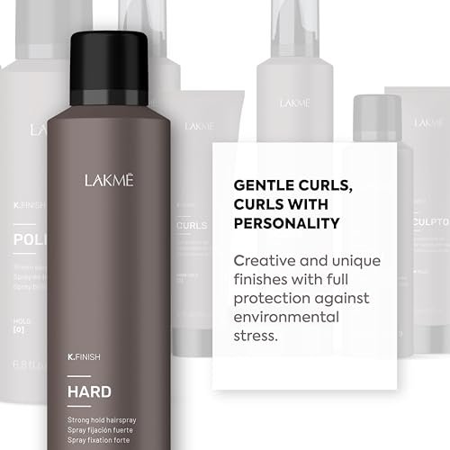 LAKMÉ K.Finish Hard Strong Hold Hairspray - Extreme Hold Hair Styling Spray, 10.2 Fl Oz - görsel 16
