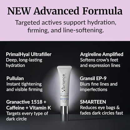 Vibriance Eye Renewal Serum for Mature Skin - Dark Circles, Puffiness & Fine Lines Treatment with Caffeine & Hyaluronic Acid Avelisse