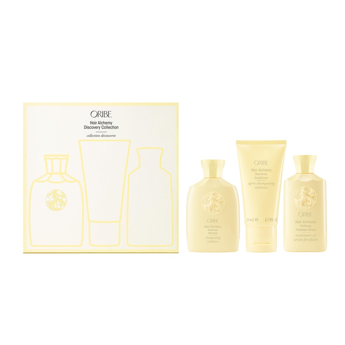 Oribe Hair Alchemy Discovery Set – Travel-Size Shampoo, Conditioner & Fortifying Serum for Weak, Fragile Hair Avelisse