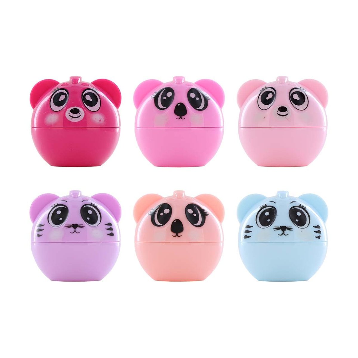 Beauty Treats Into The Wild Lip Balm, Cute Animal Shaped Lip Balm, Party Favors, Stocking Stuffers, Gifts - Pack of 6 - görsel 1