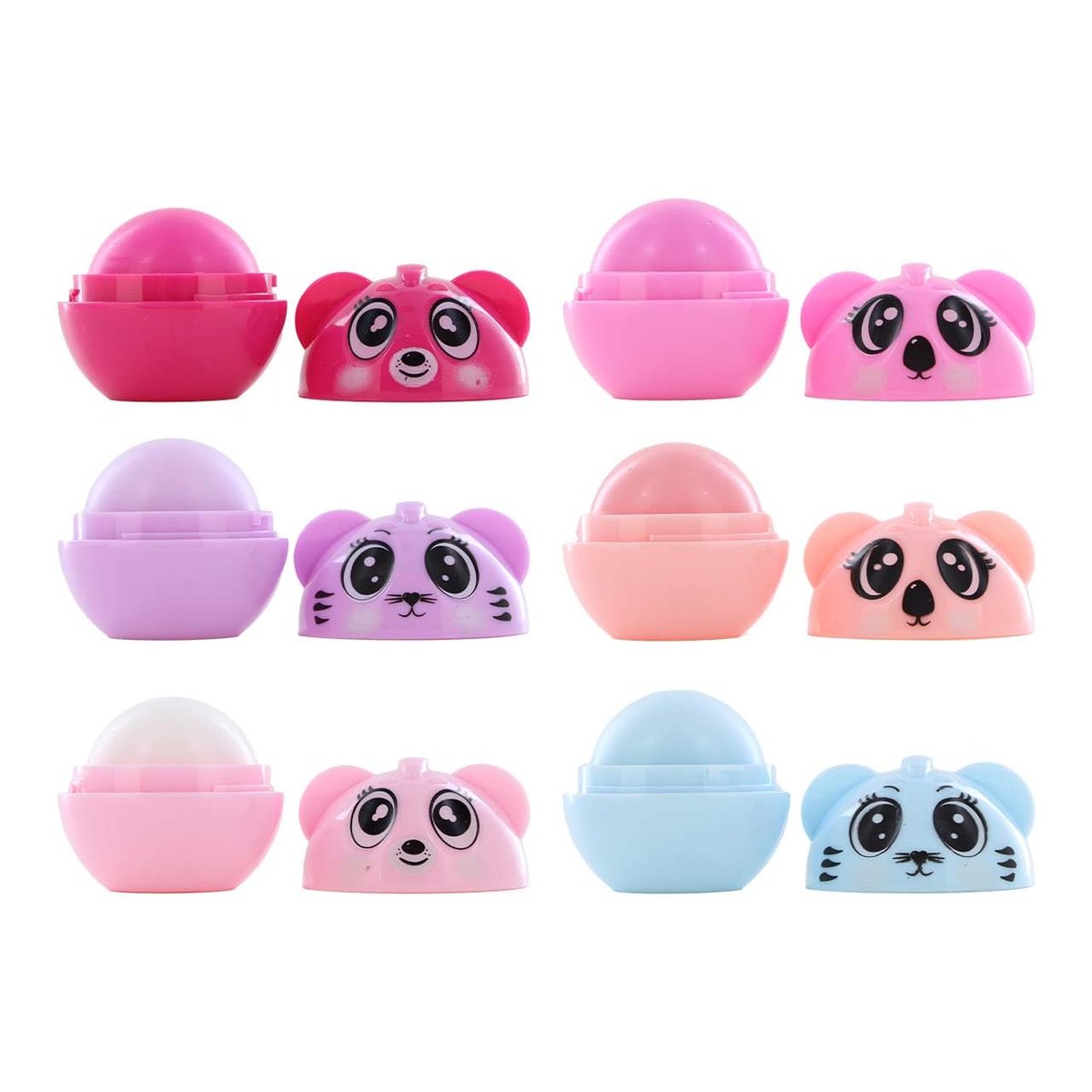 Beauty Treats Into The Wild Lip Balm, Cute Animal Shaped Lip Balm, Party Favors, Stocking Stuffers, Gifts - Pack of 6 - görsel 3
