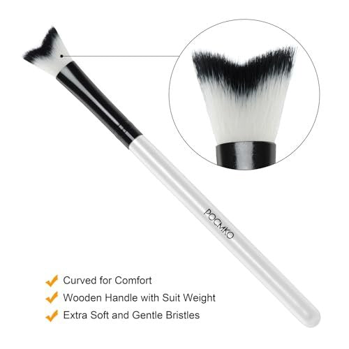 POCMKO 10-Pack Curved Fluffy Eyelash Cleaning Brushes - Professional Eyelash Extension Shampoo Cleansing Brush Set - görsel 4