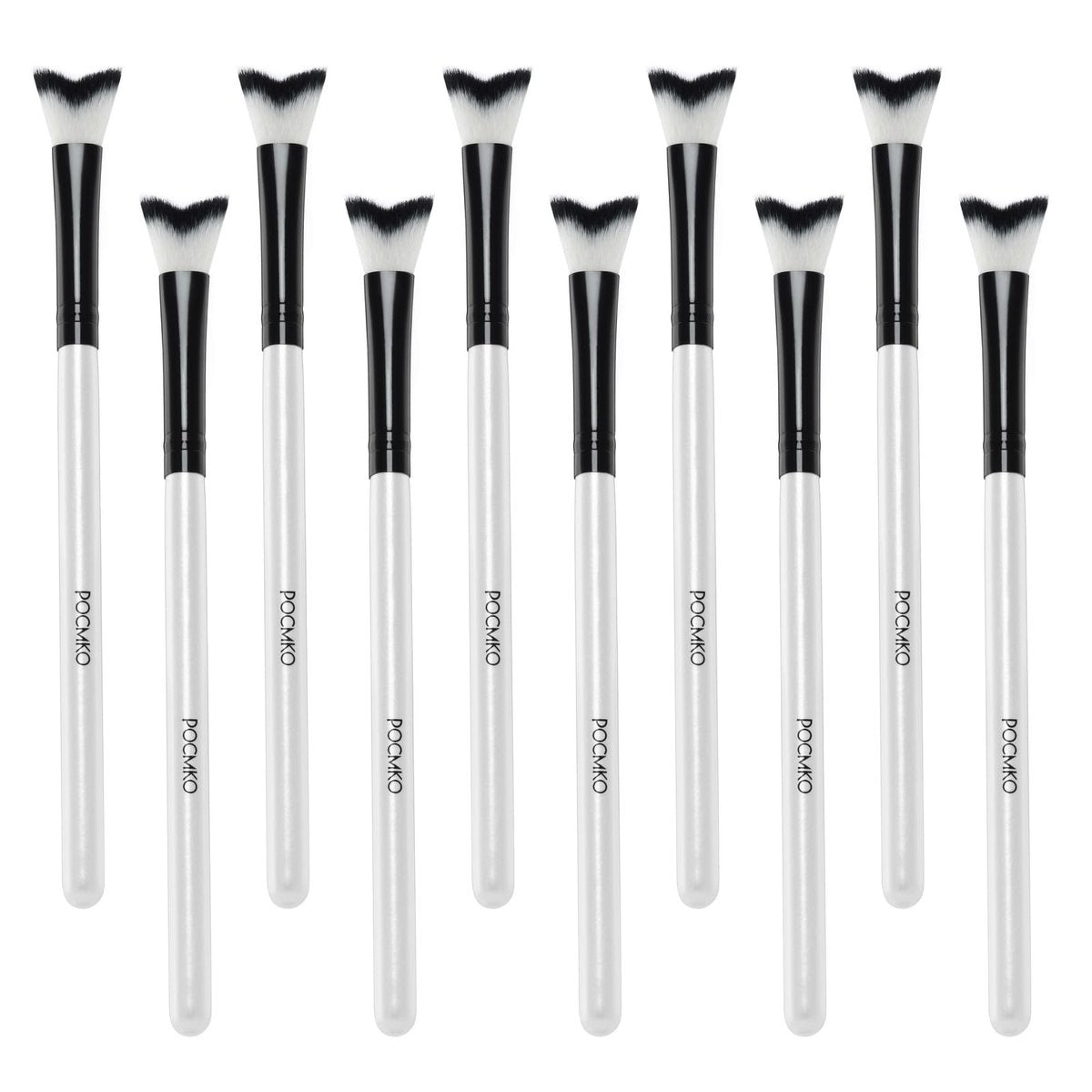 POCMKO 10-Pack Curved Fluffy Eyelash Cleaning Brushes - Professional Eyelash Extension Shampoo Cleansing Brush Set - görsel 1