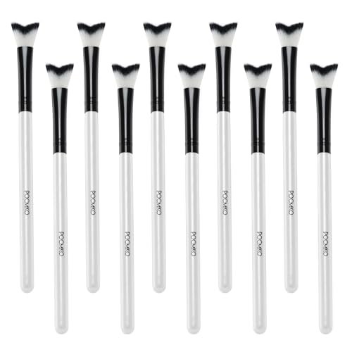 POCMKO 10-Pack Curved Fluffy Eyelash Cleaning Brushes - Professional Eyelash Extension Shampoo Cleansing Brush Set - görsel 2