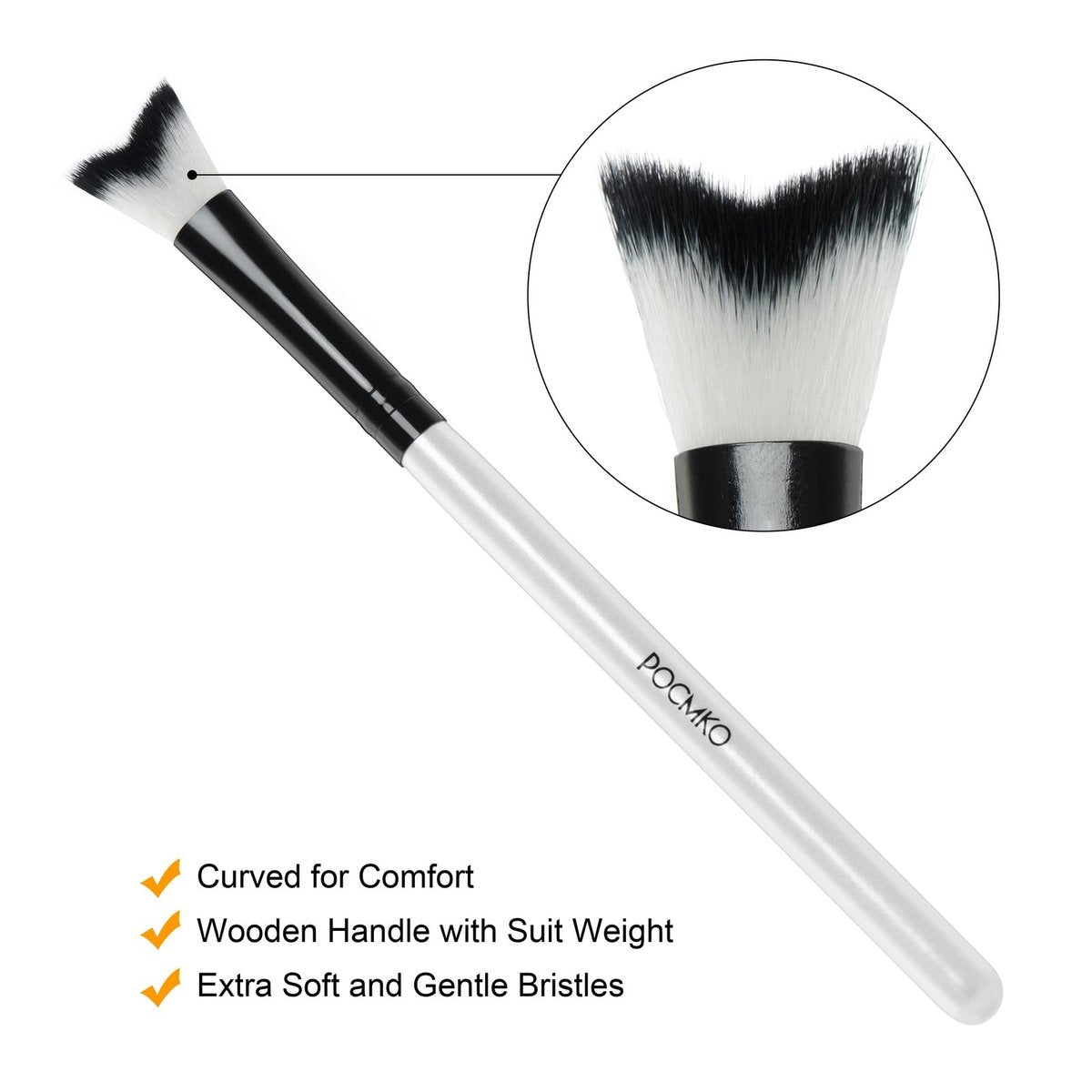 POCMKO 10-Pack Curved Fluffy Eyelash Cleaning Brushes - Professional Eyelash Extension Shampoo Cleansing Brush Set - görsel 3