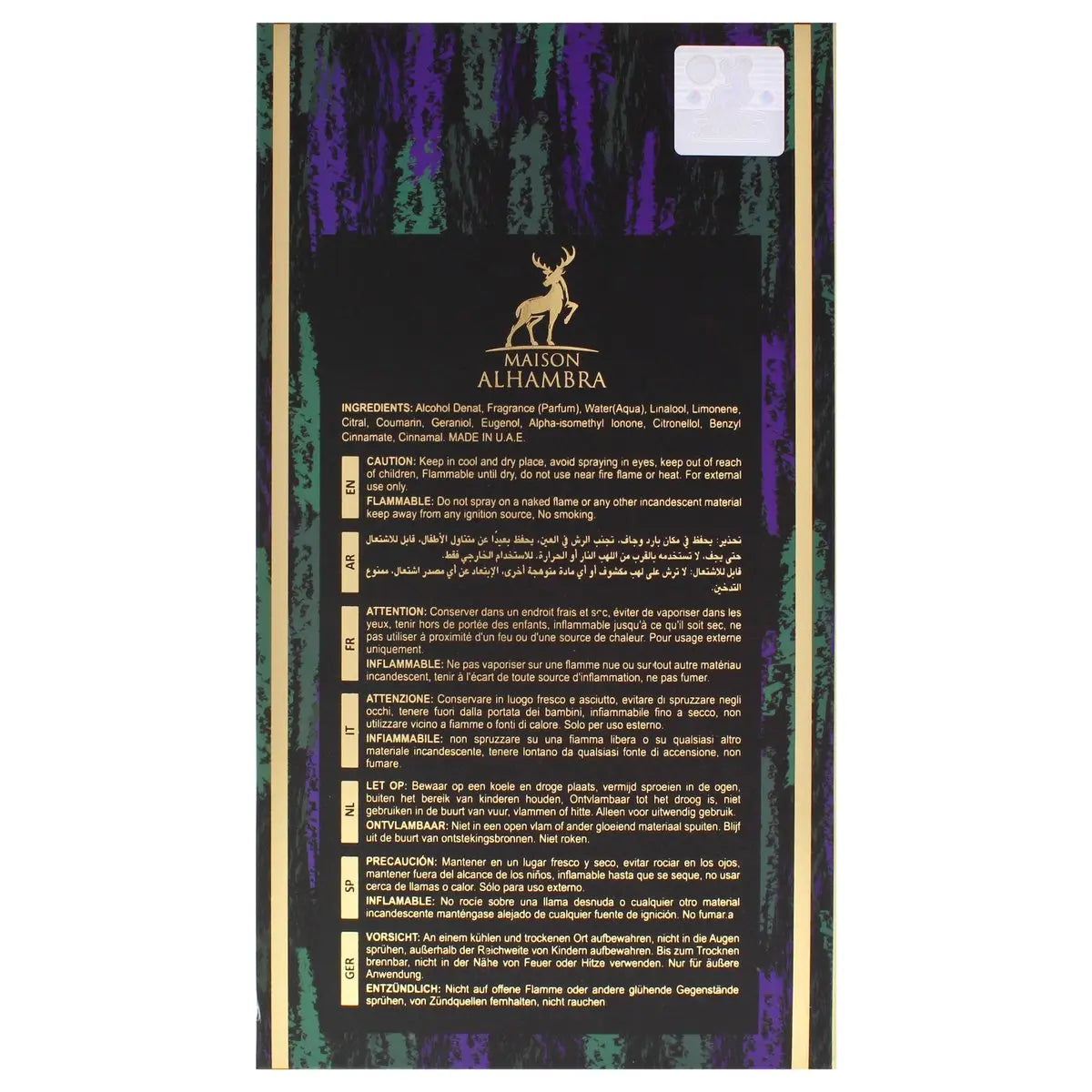 Maison Alhambra Sceptre Malachite Eau de Parfum for Unisex - 3.4 oz / 100 ml Avelisse
