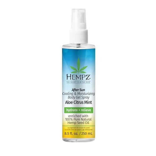 Hempz After Sun Cooling Aloe Vera Body Spray - Vegan Soothe & Hydrate Sunburn, 8.5 oz Avelisse