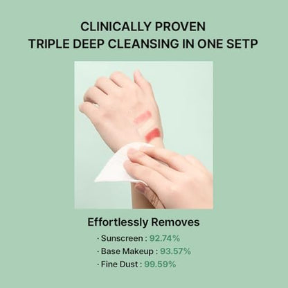 NEEDLY Mild Cleansing Pad - Makeup Remover for Sensitive Skin (60 Pads) - Triple Deep Cleansing, Barrier Care with Only Two Surfactants & Panthenol, Extra-Large Soft Vegan Pad, Korean Skincare Avelisse