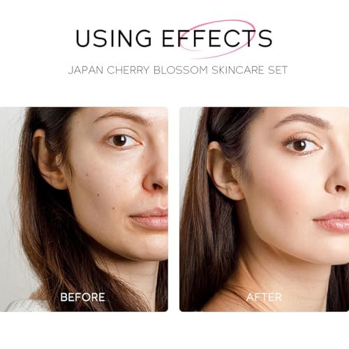 LAIKME Sakura Face Care Set for Women - 17Pcs Moisturizing Skin Care Kit with Sakura Cream, Cleanser, Serum, Toner, Eye Cream, Lip Mask, Mud Mask, Sleeping Mask - Daily Beauty Routine - görsel 6