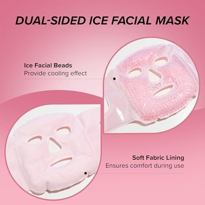 SKIN GYM CryoChill Ice Beaded Face Mask – Reusable Cooling Cryo Mask for Puffiness & Headache Relief Avelisse