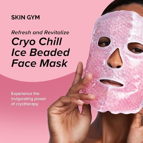 SKIN GYM CryoChill Ice Beaded Face Mask – Reusable Cooling Cryo Mask for Puffiness & Headache Relief Avelisse