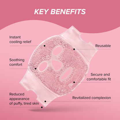 SKIN GYM CryoChill Ice Beaded Face Mask – Reusable Cooling Cryo Mask for Puffiness & Headache Relief Avelisse