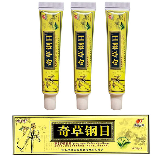 QICAOGANGMU Chinese Herbal Cream - Steroid Free Natural Relief for Skin Issues - Pack of 3 Avelisse
