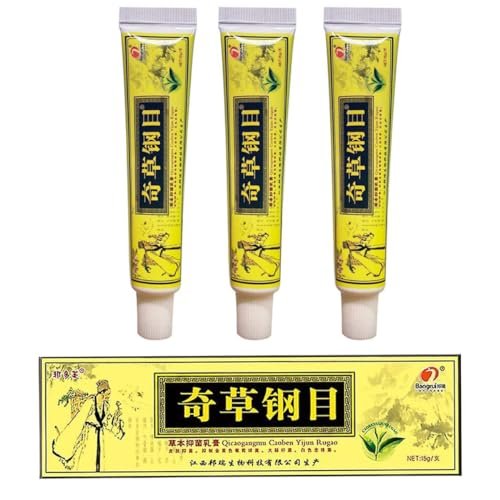 QICAOGANGMU Chinese Herbal Cream - Steroid Free Natural Relief for Skin Issues - Pack of 3 Avelisse