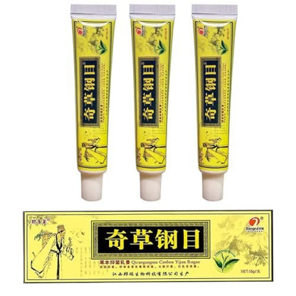QICAOGANGMU Chinese Herbal Cream - Steroid Free Natural Relief for Skin Issues - Pack of 3 Avelisse