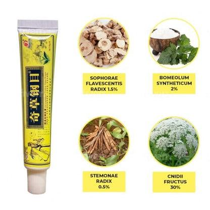 QICAOGANGMU Chinese Herbal Cream - Steroid Free Natural Relief for Skin Issues - Pack of 3 Avelisse