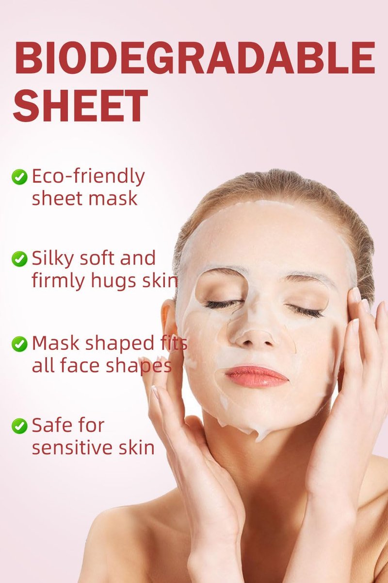 IREV Rose Hydrating Sheet Masks for Glowing Skin - 10 Pack - görsel 9