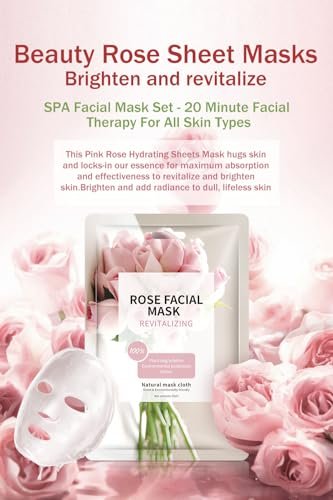 IREV Rose Hydrating Sheet Masks for Glowing Skin - 10 Pack - görsel 8