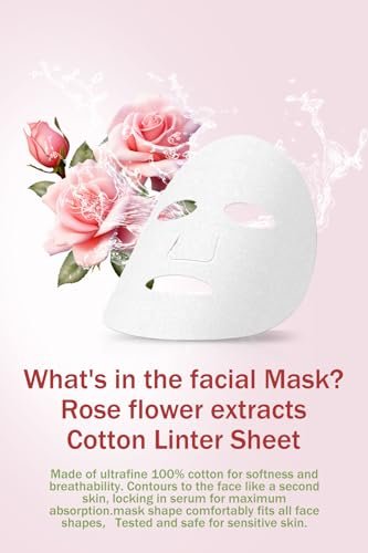 IREV Rose Hydrating Sheet Masks for Glowing Skin - 10 Pack - görsel 12