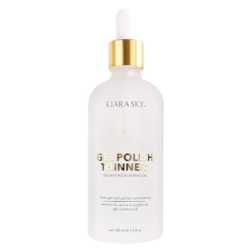 Kiara Sky Gel Polish Thinner – Revive Thick Nail Gel, 3.4 fl oz for Soak-Off & UV LED Lamps Avelisse