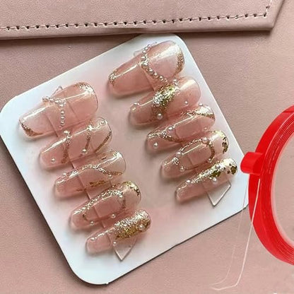 GUXACU 5 Rolls Double Sided Tape Nail Tape for Press On Nails - Acrylic Adhesive for Nail Packaging, Storage & Display with Tweezer