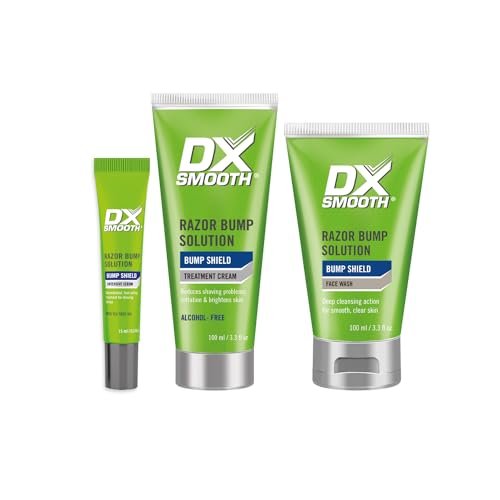 DX Smooth Bump Shield Combo Set for Men – Razor Bumps & Ingrown Hair Prevention Kit with Face Wash, Intensive Serum, Daily Moisturiser | Vegan & Cruelty-Free - görsel 2