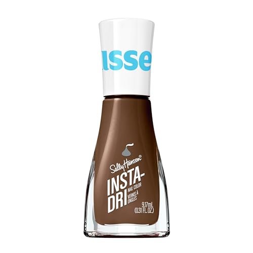 Sally Hansen Insta-Dri Nail Polish - Quick Dry, Long Lasting, Streak-Free Shine - 727 More KISSES Plz - Cocoa Brown - görsel 2
