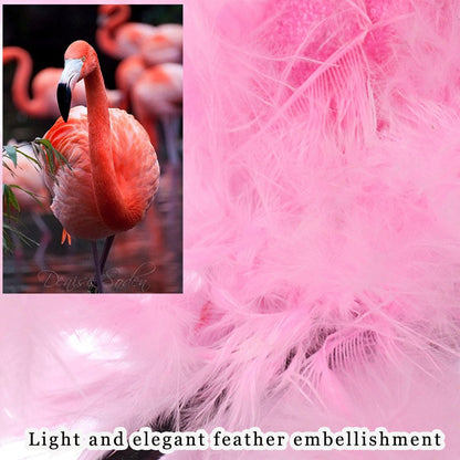 MAOTTIE Flamingo Headband for Women - Pink Valentine's Day Hair Accessory, Adjustable Plastic Cute Headwear