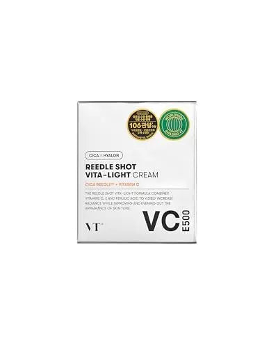 VT COSMETICS Vita-Light Cream - Vitamin C Face Moisturizer with Vitamins B & E for Glowing, Radiant Skin - 1.69 Fl Oz (50ml) - Dry, Normal, Sensitive Skin Avelisse