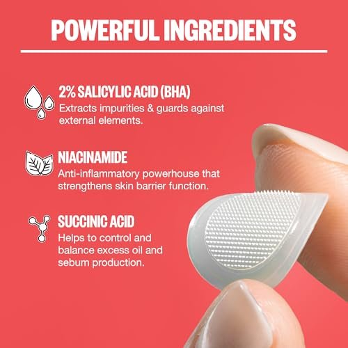PEACE OUT Early Stage Acne Dots – Microneedling Pimple Patches with 2% Salicylic Acid for Blemishes Below Surface (8 Count) Avelisse