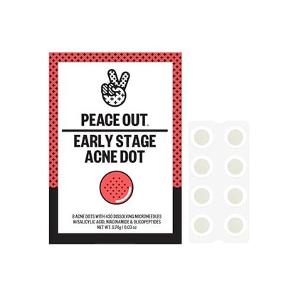 PEACE OUT Early Stage Acne Dots – Microneedling Pimple Patches with 2% Salicylic Acid for Blemishes Below Surface (8 Count) Avelisse