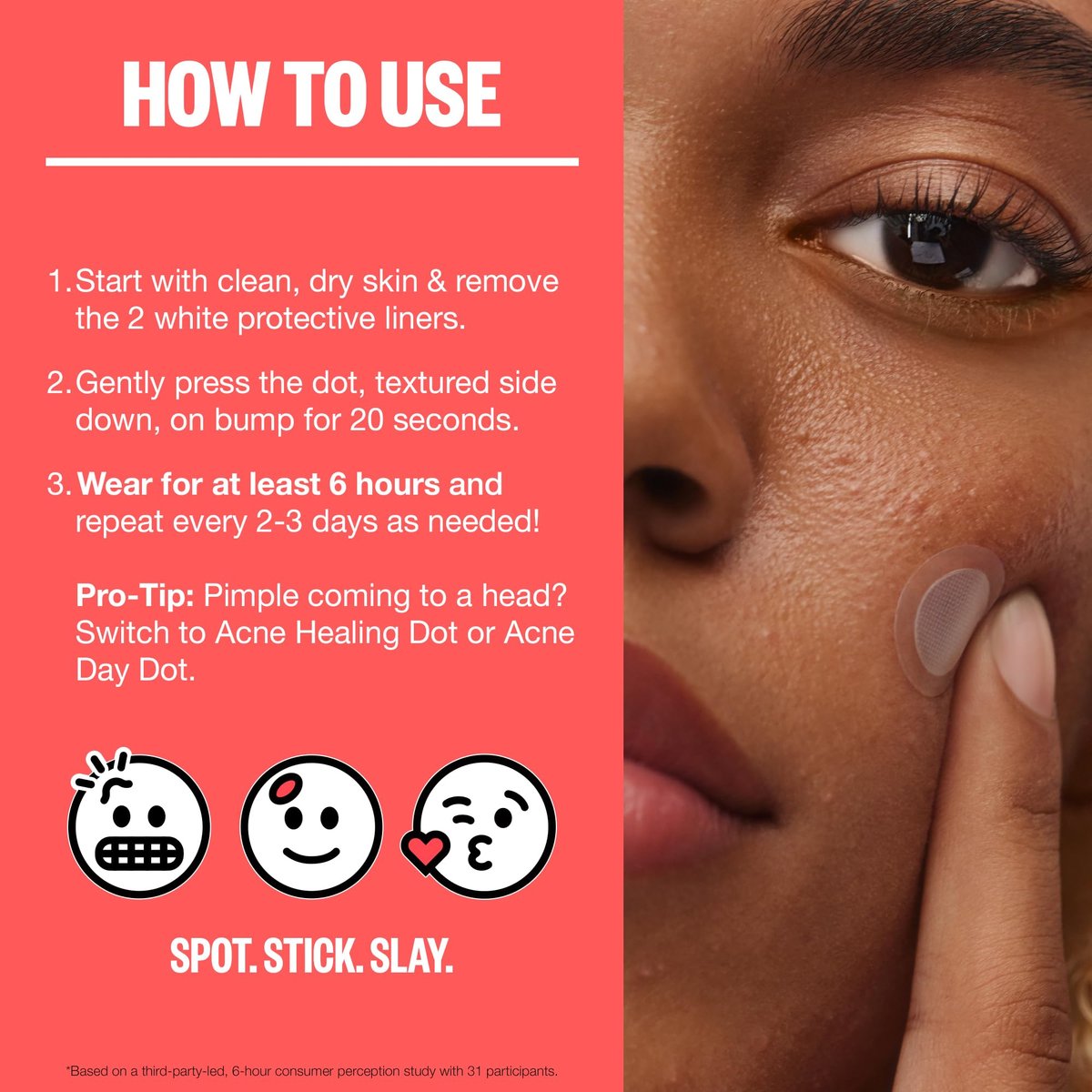 PEACE OUT Early Stage Acne Dots – Microneedling Pimple Patches with 2% Salicylic Acid for Blemishes Below Surface (8 Count) Avelisse
