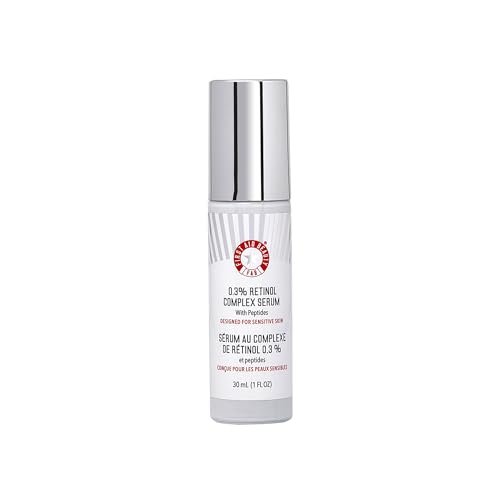 First Aid Beauty 0.3% Retinol Complex Serum with Peptides - Sensitive Skin Retinol for Lines & Wrinkles, Non-Comedogenic, 1 oz Avelisse