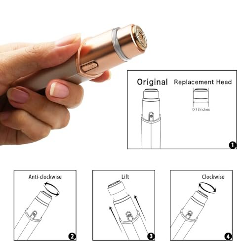 Replacement Heads for Flawless Finishing Touch Generation 3 Facial Hair Remover - New Blades for Flawless Razor Avelisse