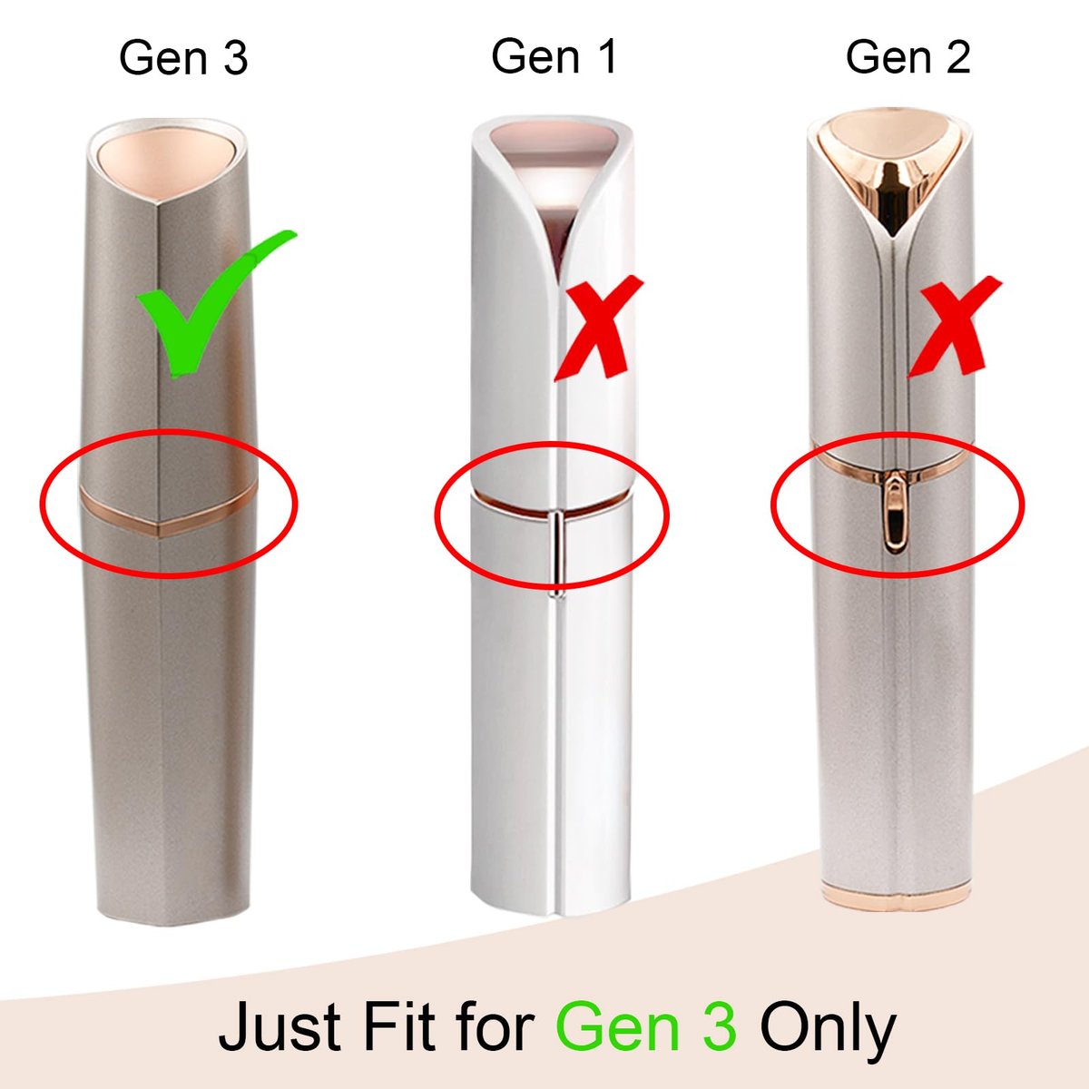 Replacement Heads for Flawless Finishing Touch Generation 3 Facial Hair Remover - New Blades for Flawless Razor Avelisse