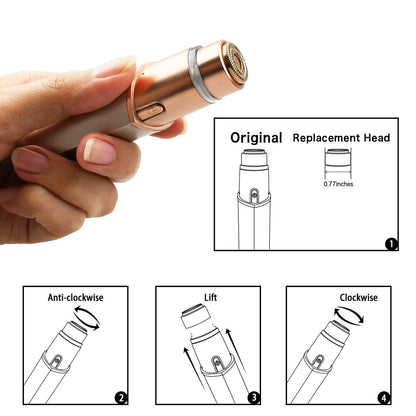 Replacement Heads for Flawless Finishing Touch Generation 3 Facial Hair Remover - New Blades for Flawless Razor Avelisse