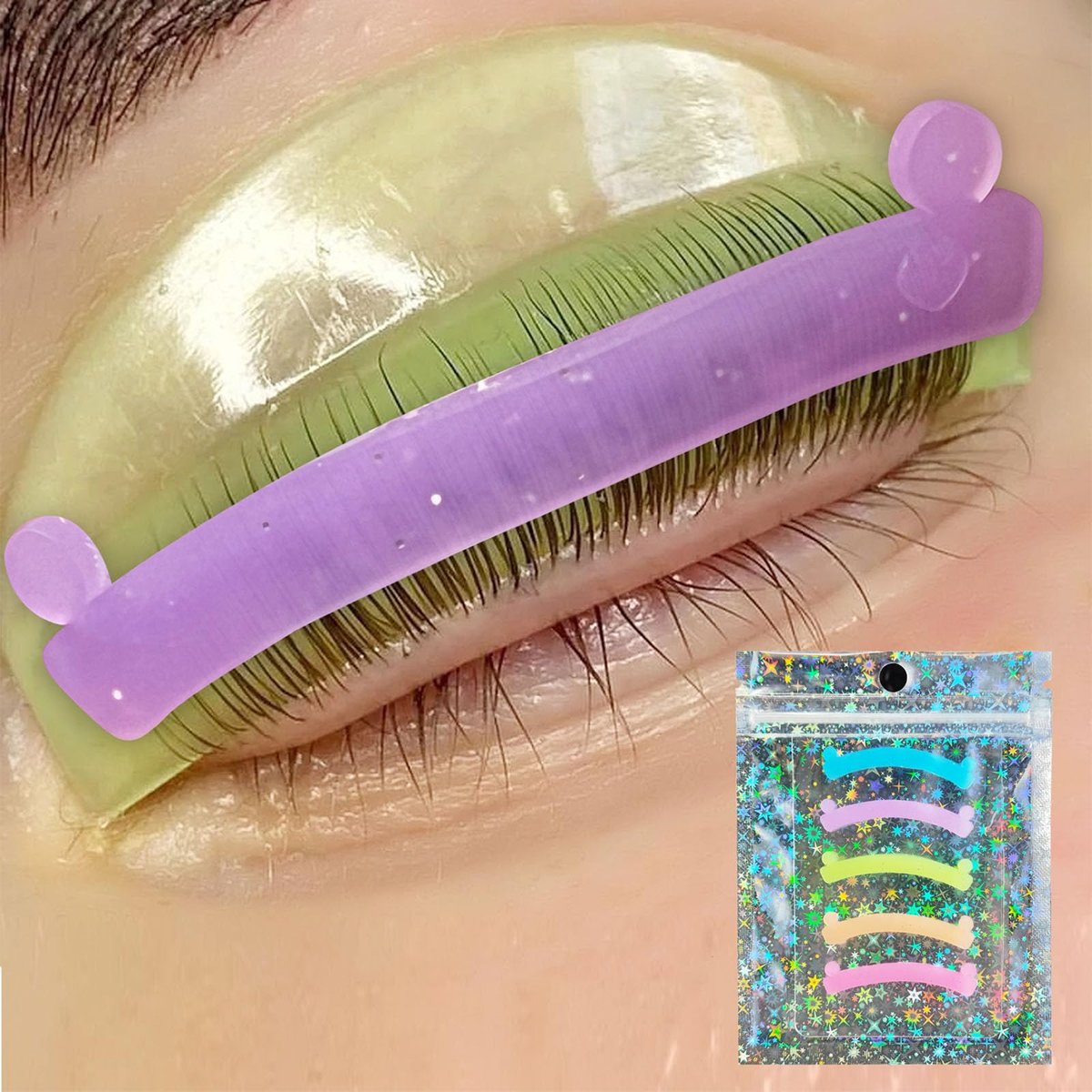 PERMANIA Lash Lift Ribbon – 5 Pcs Silicone Eyelash Rods for Professional Lash Lifting at Home - görsel 1