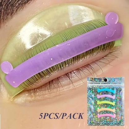 PERMANIA Lash Lift Ribbon – 5 Pcs Silicone Eyelash Rods for Professional Lash Lifting at Home