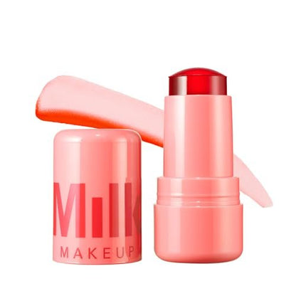 Milk Makeup Cooling Water Jelly Tint – Long-Lasting Sheer Lip + Cheek Stain in Spritz (Coral) – with Firming Vegan Collagen + Hydrating Aloe – Transfer Proof, Buildable Lip Tint & Blush – 0.17 oz