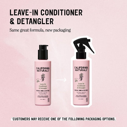 California Naturals Leave In Conditioner, Coconut Milk Hair Care Detangler, Natural, Vegan, Paraben & Sulfate Free, Smoothing, Primer & Styler for Frizzy, Dry Hair and All Hair Types, 6 fl oz