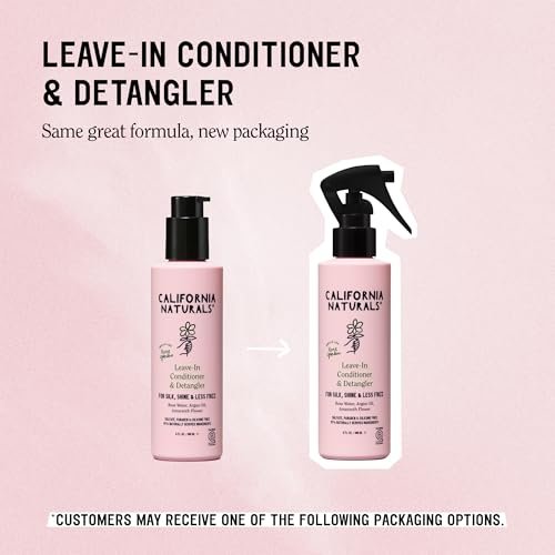 California Naturals Leave In Conditioner, Coconut Milk Hair Care Detangler, Natural, Vegan, Paraben & Sulfate Free, Smoothing, Primer & Styler for Frizzy, Dry Hair and All Hair Types, 6 fl oz - görsel 6