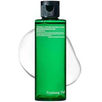 Pyunkang Yul Ultimate Calming Solution Toner – Honeysuckle Flower, Ceramides, Hyaluronic Acid, Centella Asiatica – Moisturizing & Nourishing for Sensitive, Tired Facial Skin – 3.71 fl oz