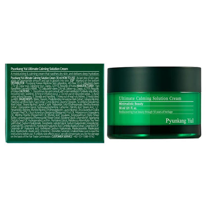 Pyunkang Yul Ultimate Calming Solution Cream – Intense Moisturizer for Sensitive Skin with Cica & Tea Tree, 1.01 Fl Oz (30ml)